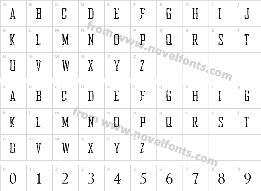 Bureau DistressedCharacter Map