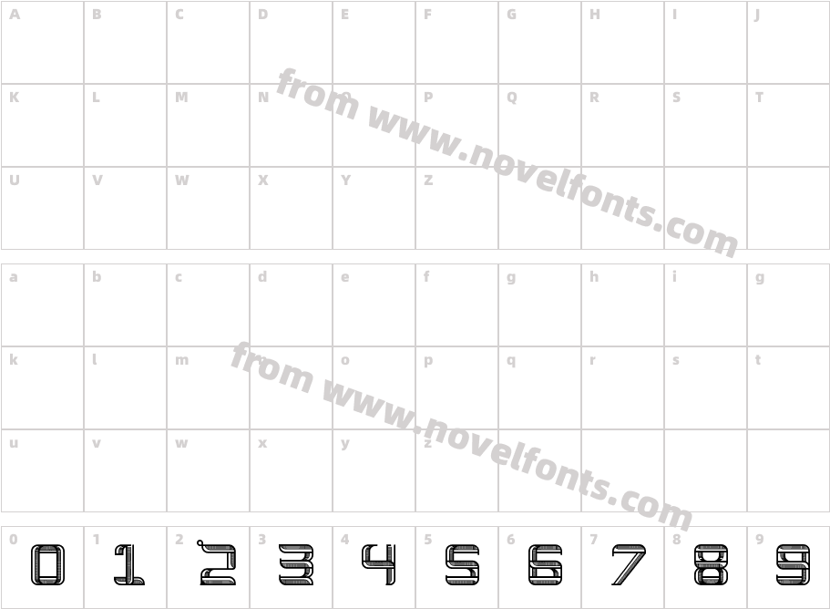 Buroj FontCharacter Map