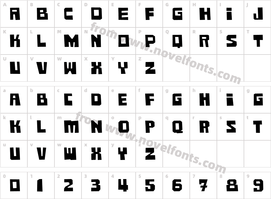 Buster-BoldCharacter Map