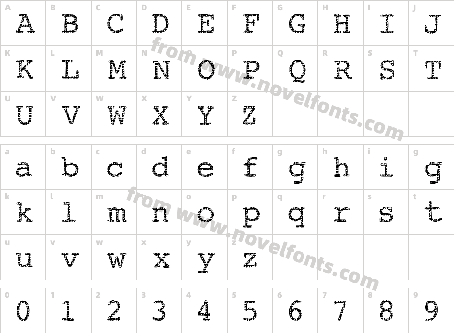 ButtzillaCharacter Map