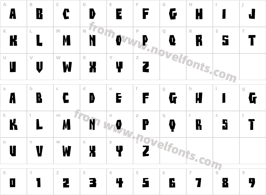 BuzzSawAOECharacter Map