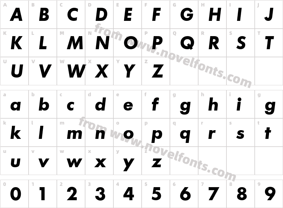 C+BoldItalCharacter Map