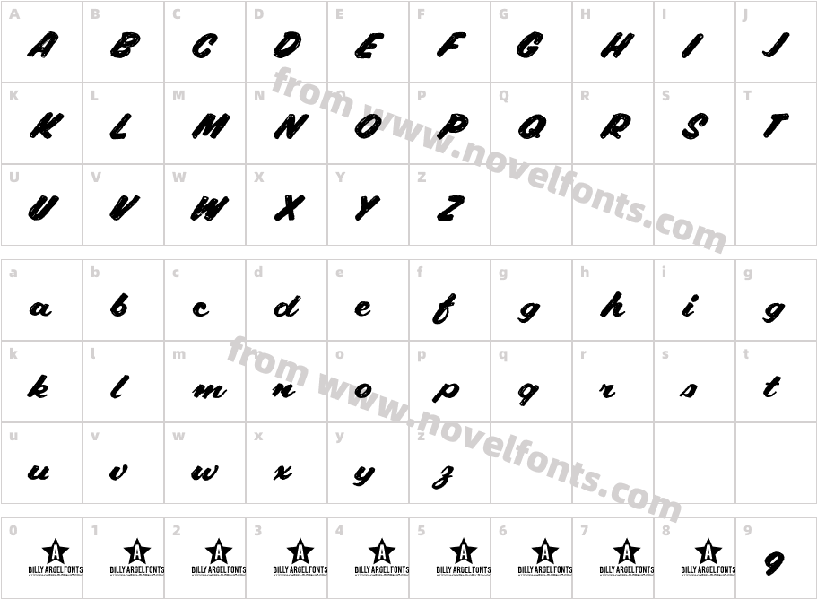 CABRIOLETCharacter Map