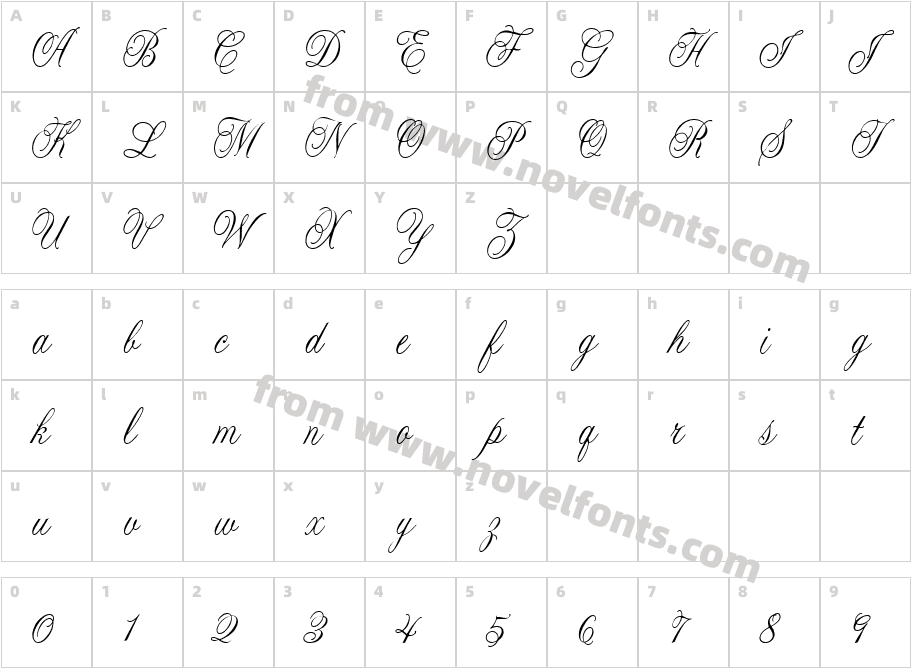 CAC Lasko CondensedCharacter Map