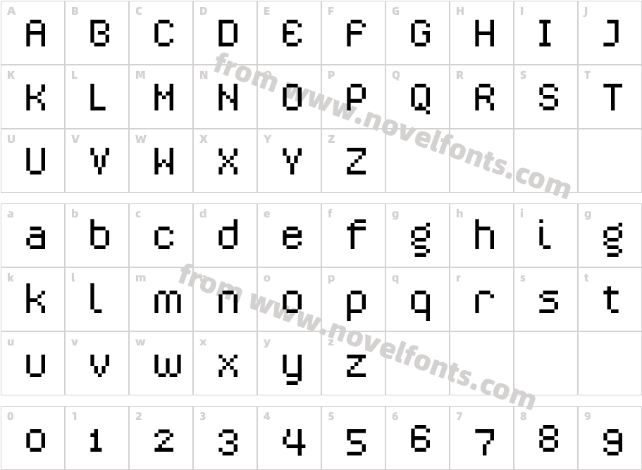 CALIPER-222LCCharacter Map