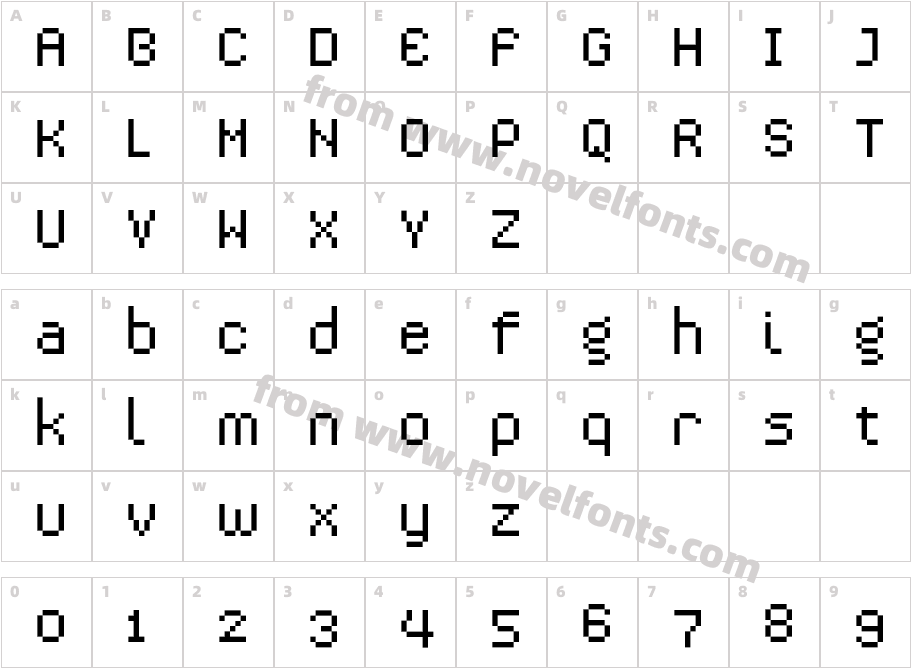 CALIPER-333TCCharacter Map