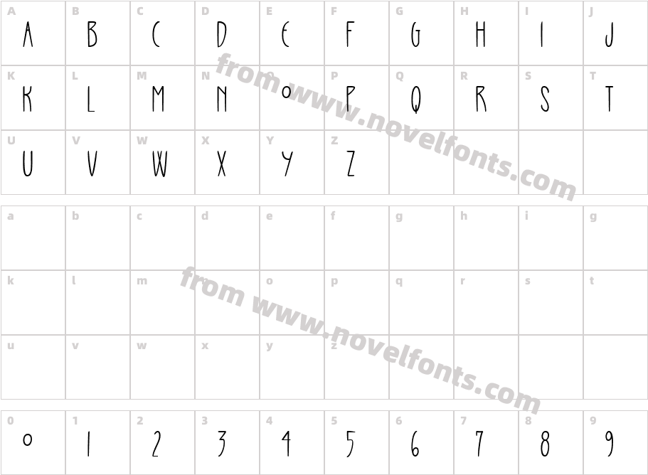 CAVIARDELAPINBLANCCharacter Map