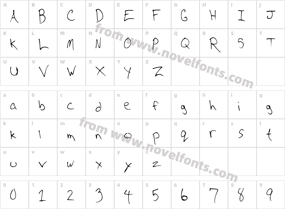 CD WritingCharacter Map