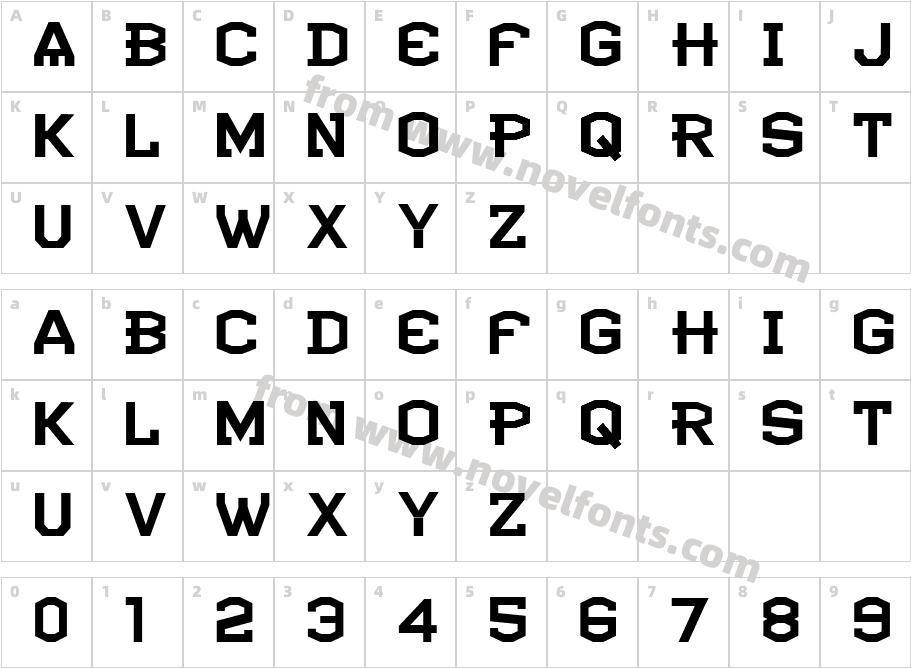 CF Atlantide RegularCharacter Map