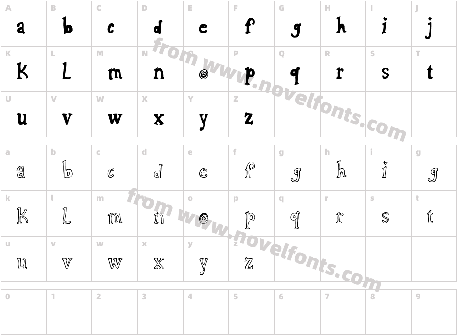 CF Charlie RegularCharacter Map