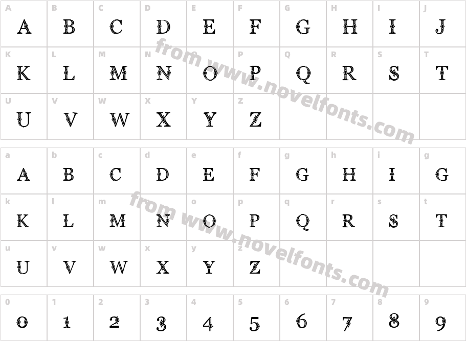 CF Diamond RegularCharacter Map