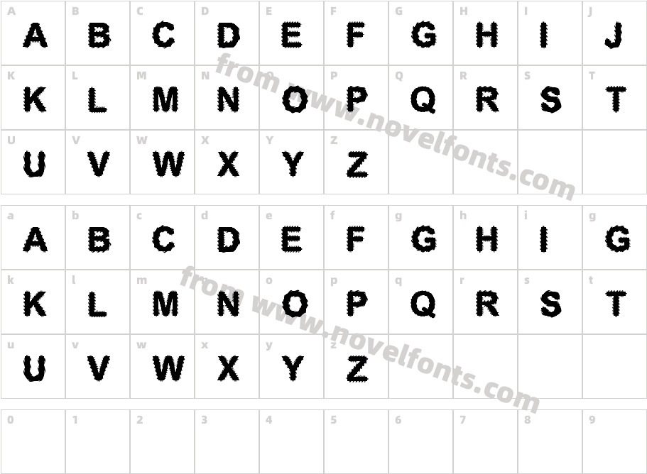 CF Electronic Board RegularCharacter Map