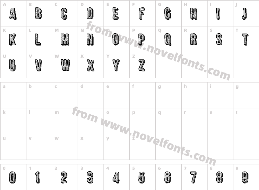 CF Engraved RegularCharacter Map