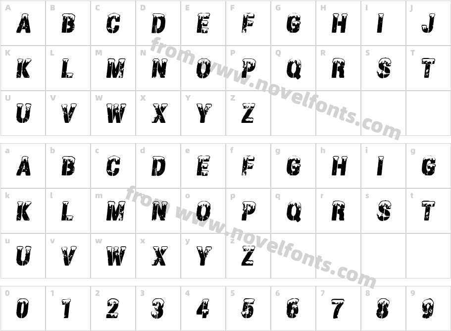 CF Grand Nord RegularCharacter Map