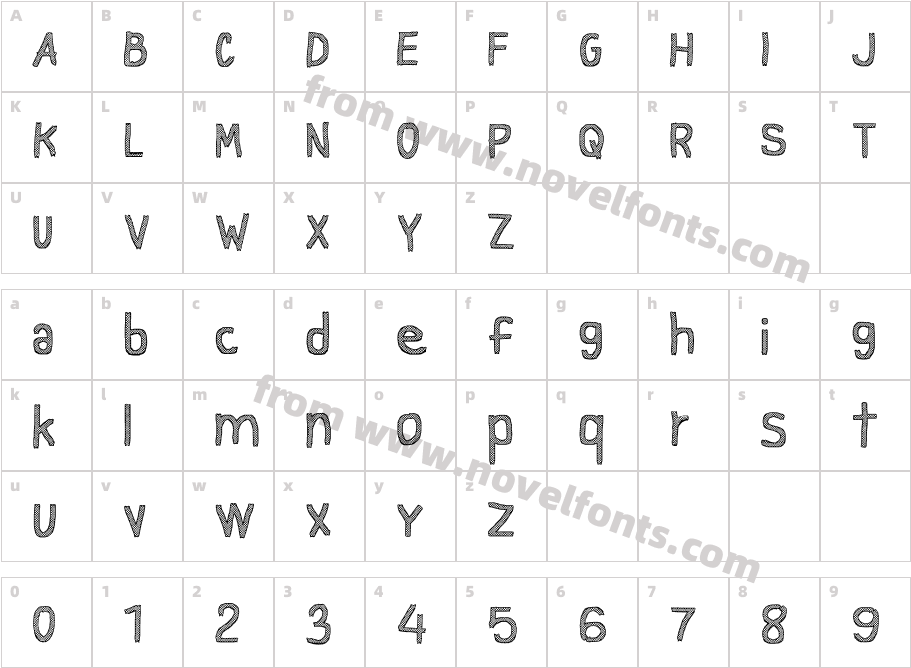 CF Gray Texture RegularCharacter Map