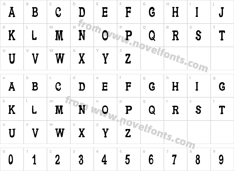 CF Metropolis Serif RegularCharacter Map