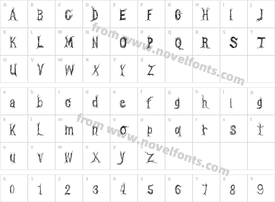 CF One Two Trees RegularCharacter Map