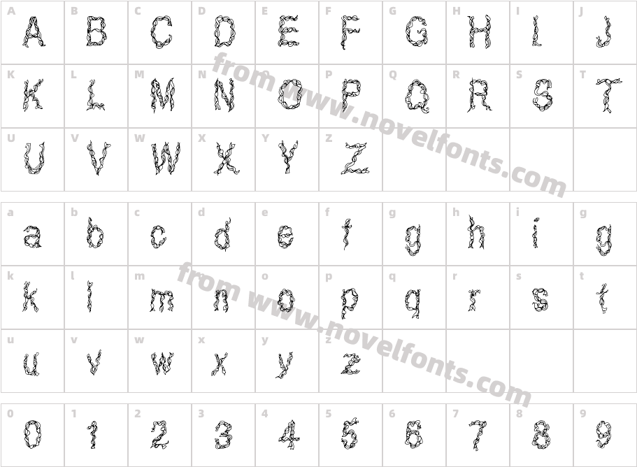 CF Ribbon RegularCharacter Map