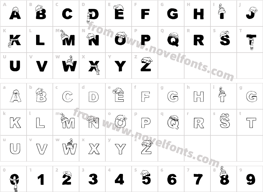 CF Tuques RegularCharacter Map