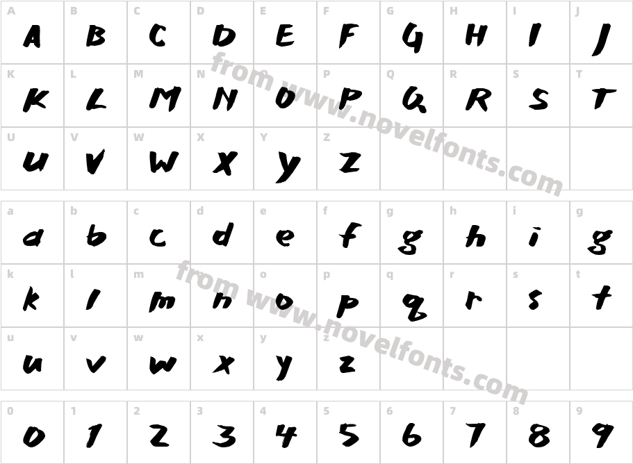 CK Broad PenCharacter Map