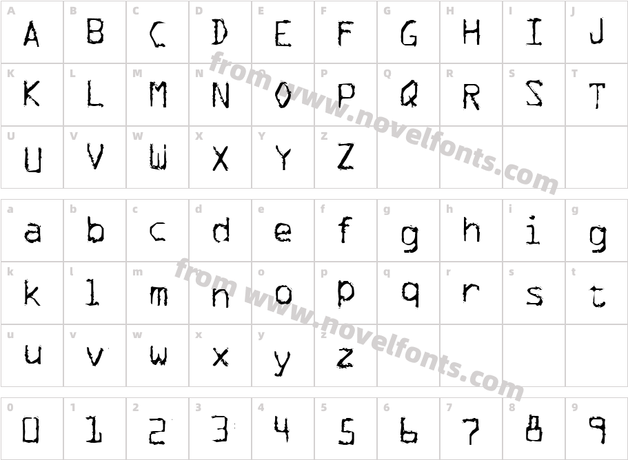 CK Carbon CopyCharacter Map