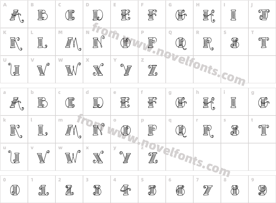 CK ColumnCharacter Map