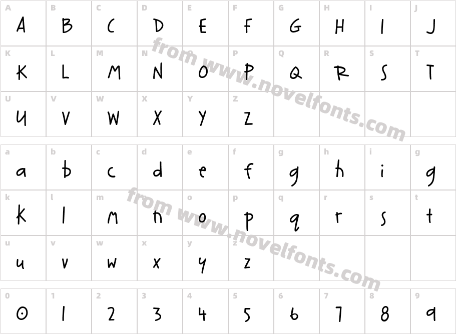 CK Easy Goin'Character Map