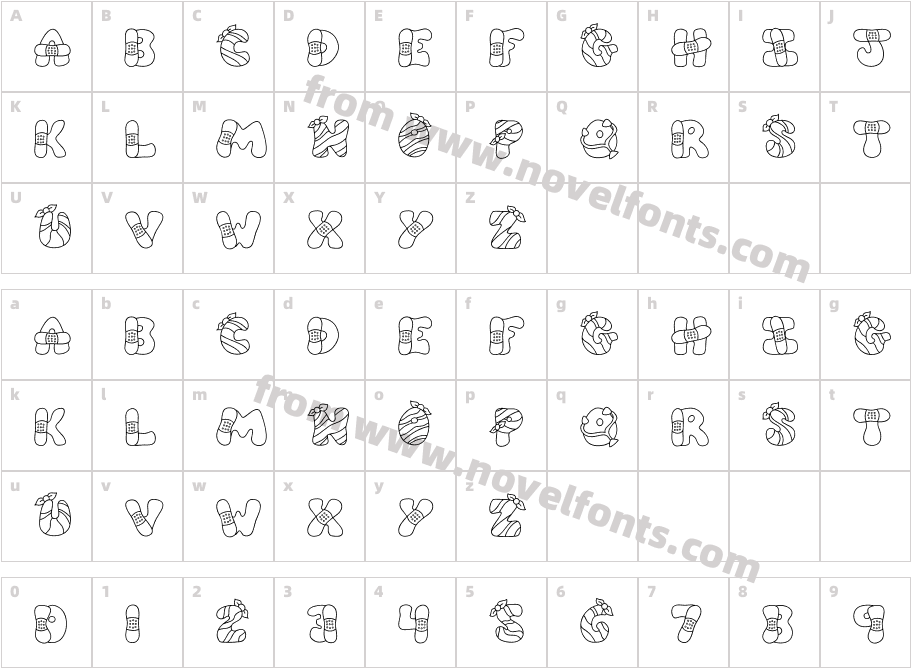 CK OuchCharacter Map