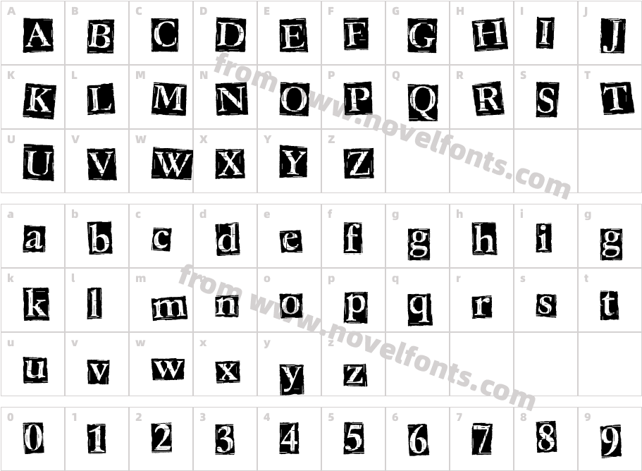 CK Scratchy BoxCharacter Map