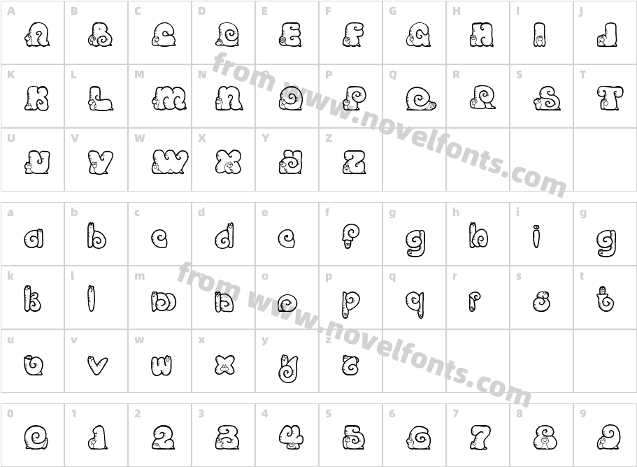 CK SnailCharacter Map