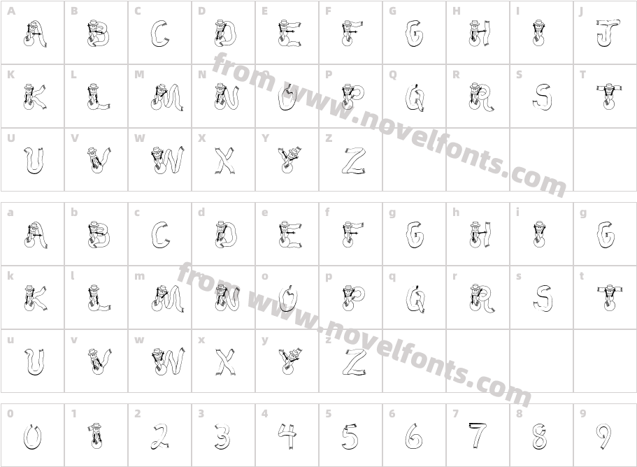 CK SnowmanCharacter Map