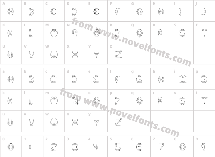 CLAW 2 -BRK-Character Map