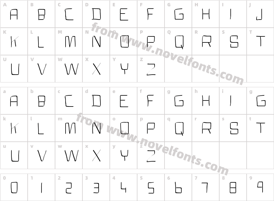 CLOCKCharacter Map