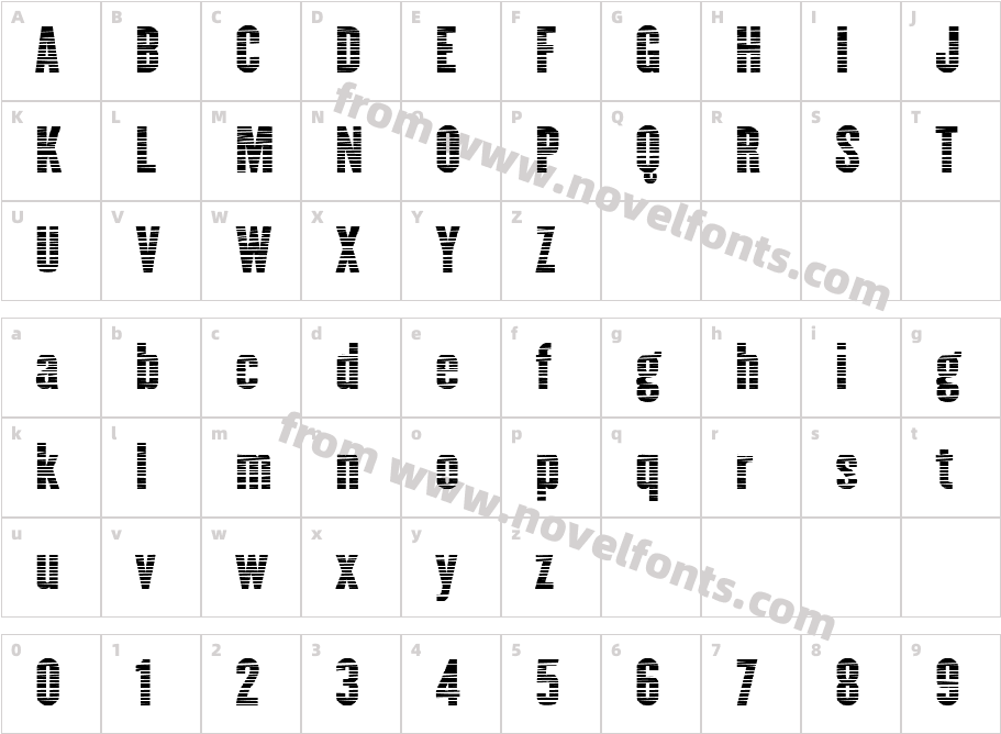 CM Mummy Tape MediumCharacter Map