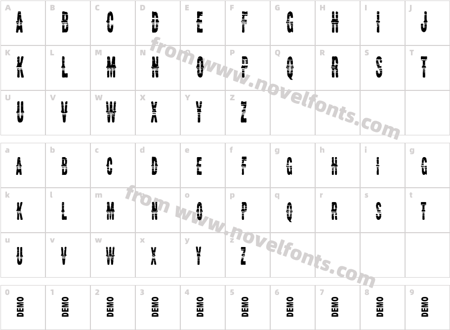 CM Western Woodblock -demoCharacter Map