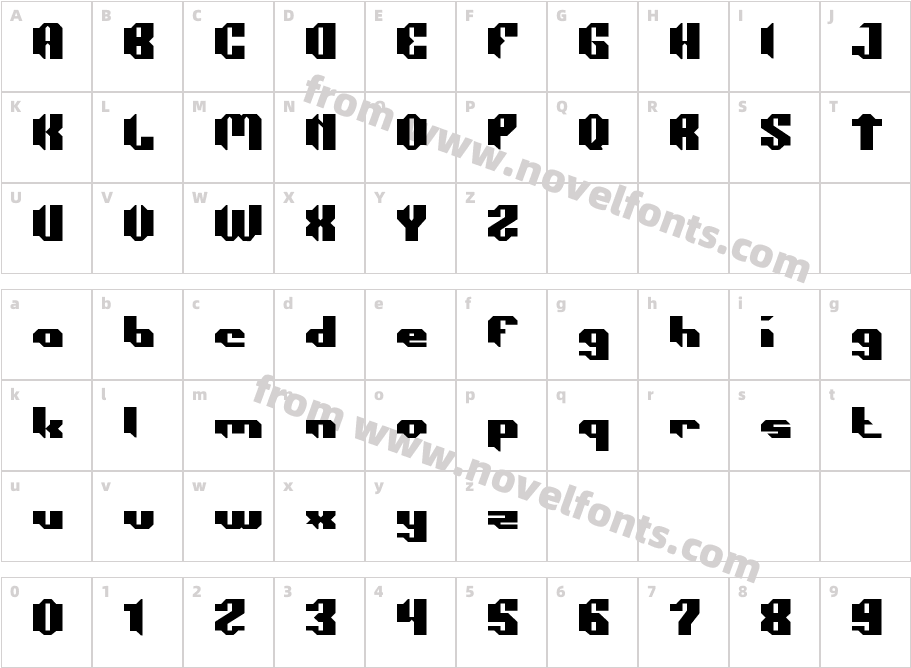 CONSTRUCTIONCharacter Map