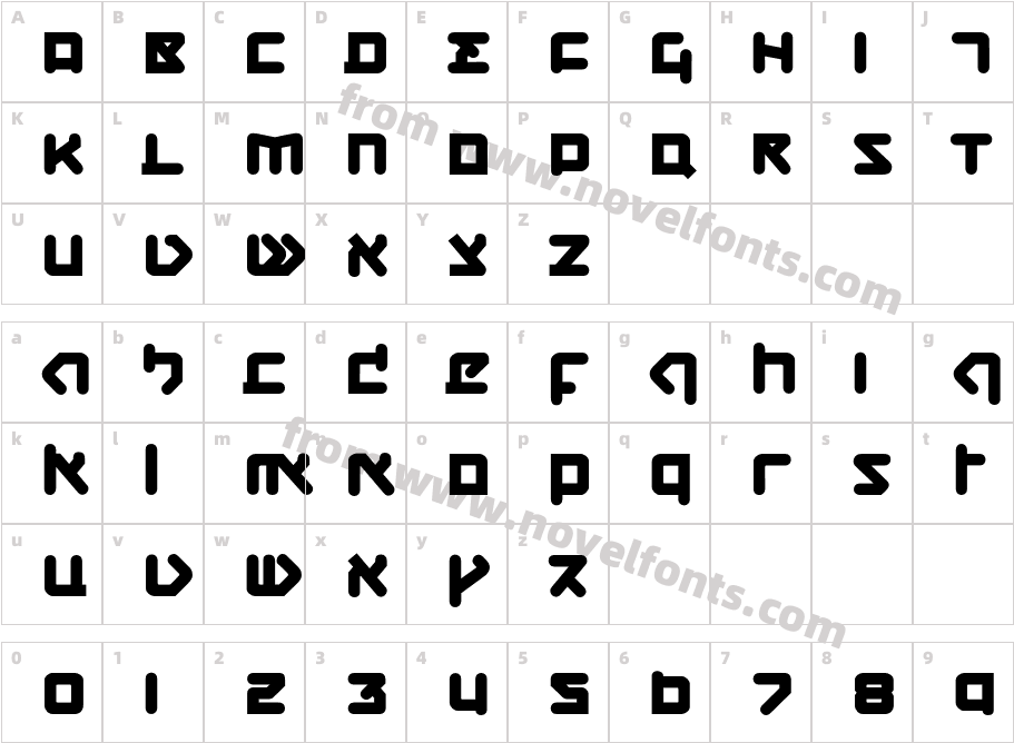 CQN-Molecular-ThermoBold-RegularCharacter Map