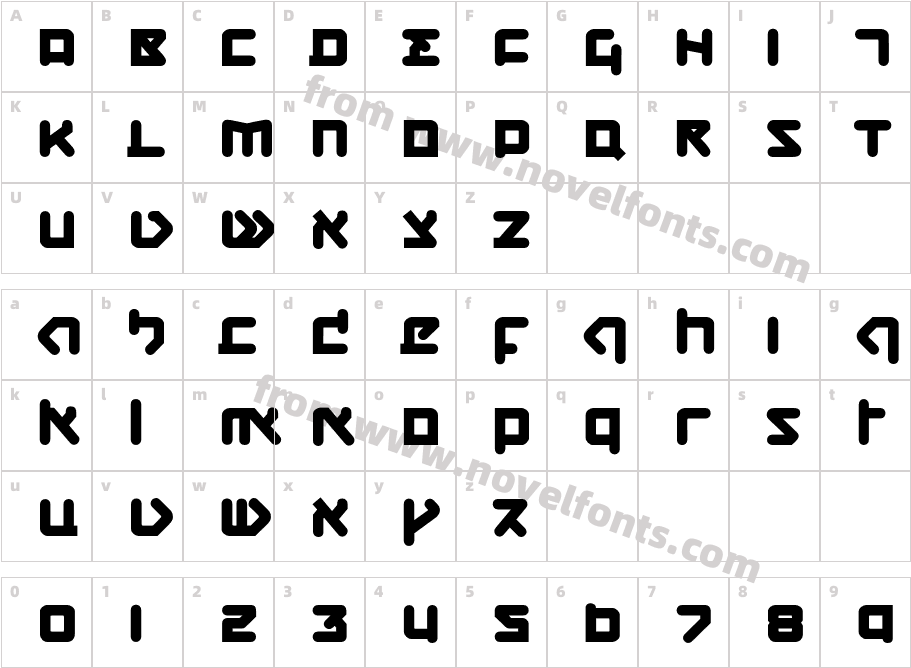 CQN-Molecular-ThermoBoldCharacter Map