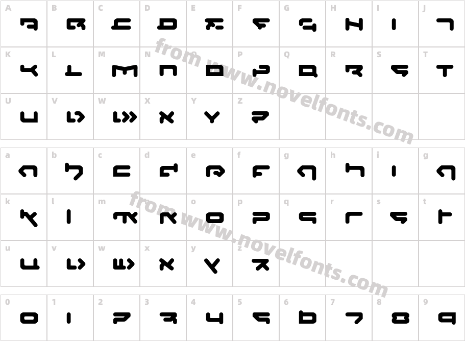 CQN-Molecular-Xtra-RegularCharacter Map