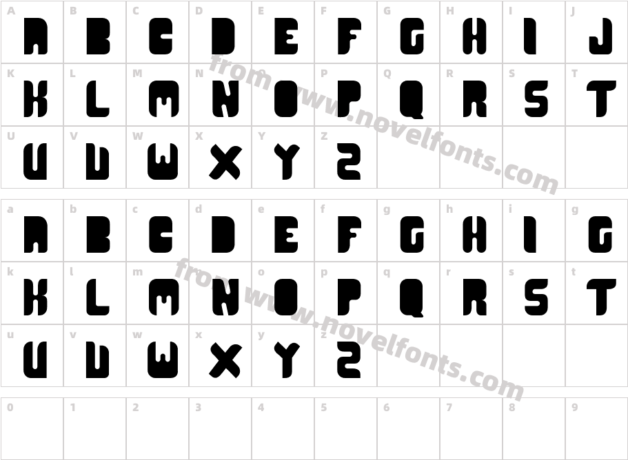 CR21TYPE BoldCharacter Map