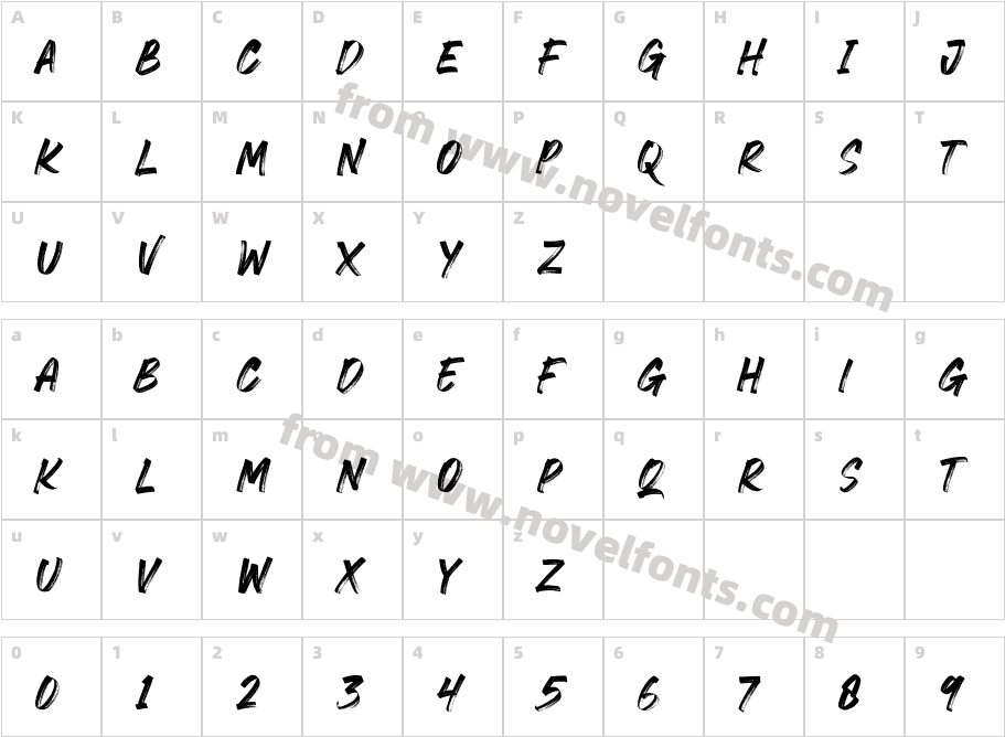 CRACKERS BRUSHERCharacter Map