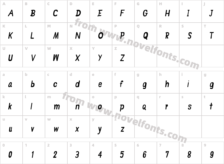 CRU-Jariya-Hand-Written- italic-BoldCharacter Map