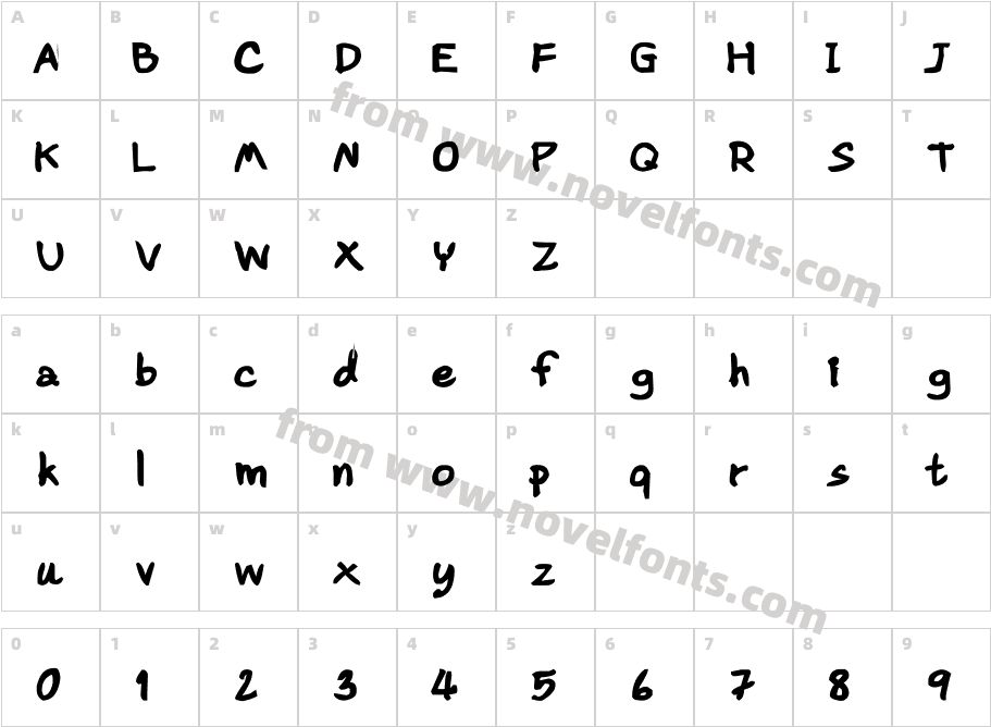 CRU-Pharit-Hand-WrittenBoldCharacter Map