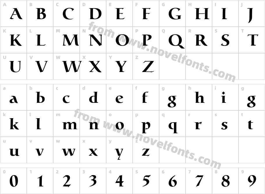 Catull MediumCharacter Map