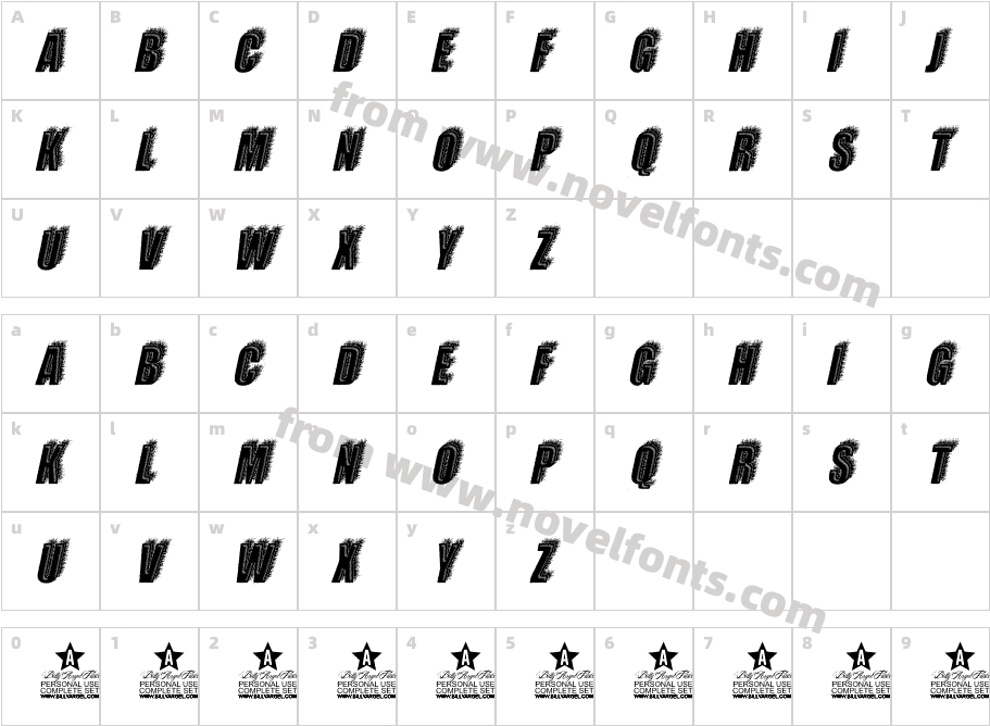 CRUMB ITALIC PERSONAL USE Bold ItalicCharacter Map