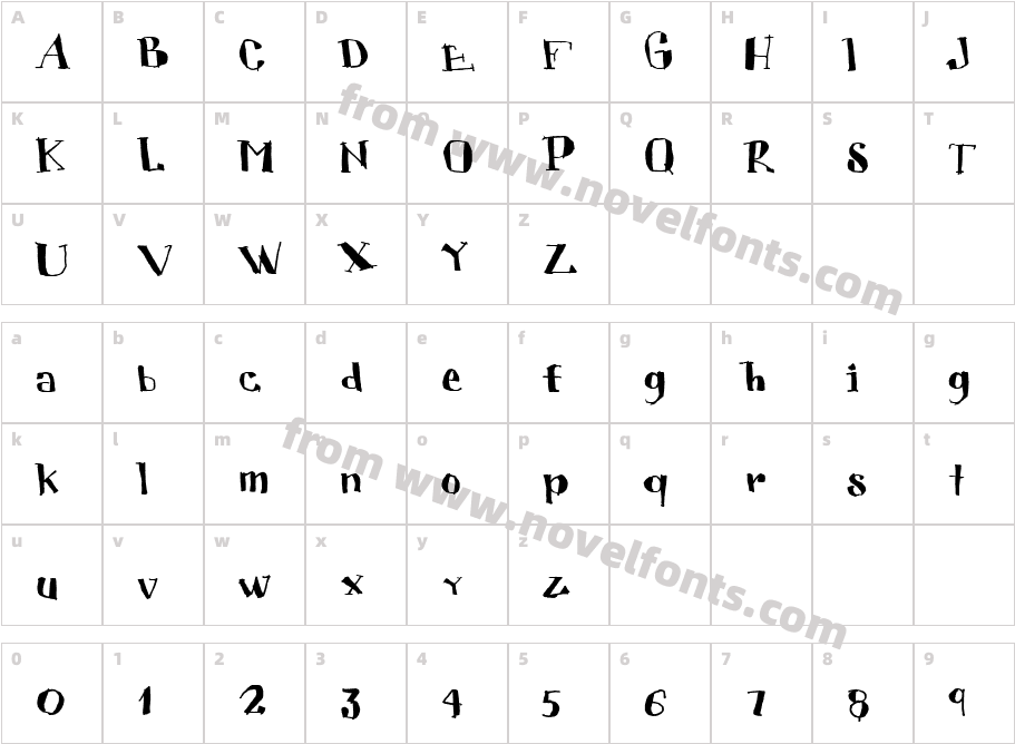 CUBICULOGALLERY SERIFCharacter Map