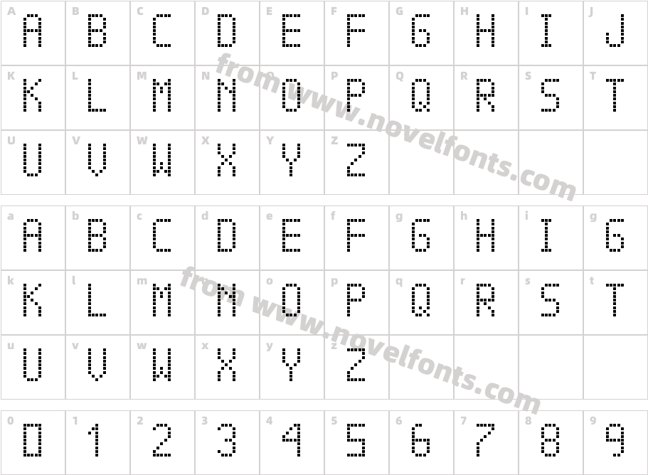 CUBS LED TFBCharacter Map