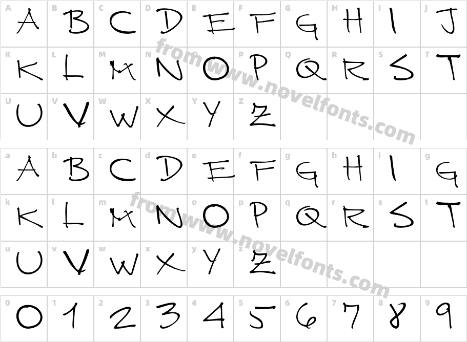 CUERNOMUERTO-RegularCharacter Map