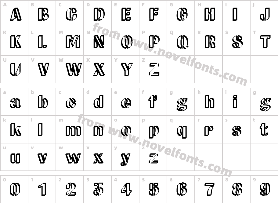 CW Roundwrite NormalCharacter Map