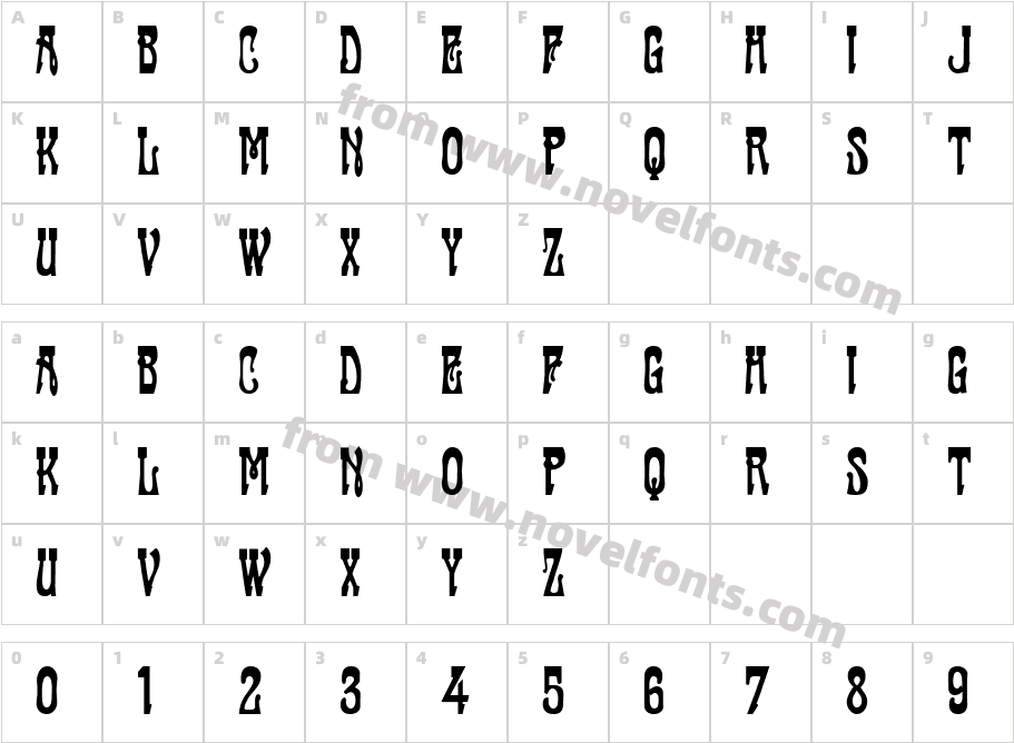 CabaretCharacter Map